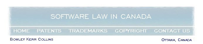 Top Menu for Software Law in Canada.jpg (16235 bytes)