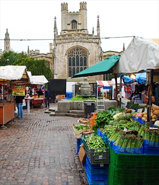 Cambridge market; photo © S. Alsford